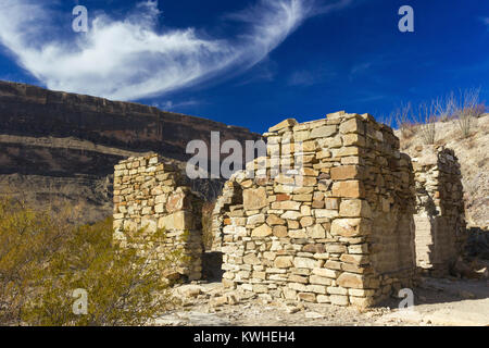 Dorgan-Sublett ruines à Big Bend National Park, Texas Banque D'Images