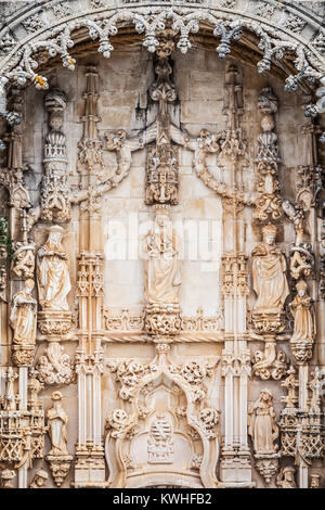 Détail du couvent de l'Ordre du Christ est un édifice religieux catholique romaine et des capacités à Tomar, Portugal Banque D'Images