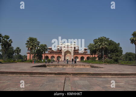 Tombeau d'Akbar, Sikandara, Agra, Inde Banque D'Images