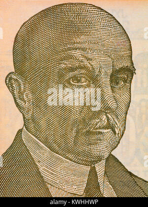 Jovan Cvijic portrait d'argent yougoslave Banque D'Images