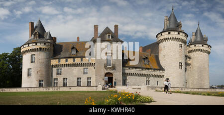 Vue sur le Château de Sully-sur-Loire, France, Europe. Banque D'Images