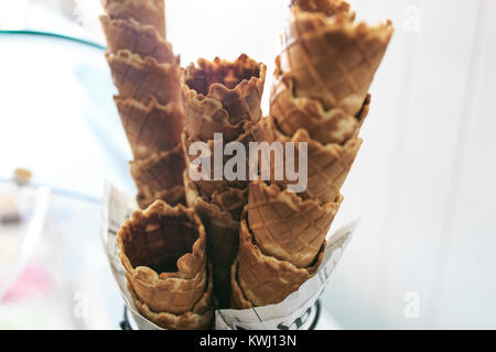 Groupe d'ice cream cones Banque D'Images