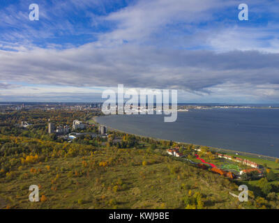 Vue aérienne de la ville de Tallinn, Estonie Banque D'Images