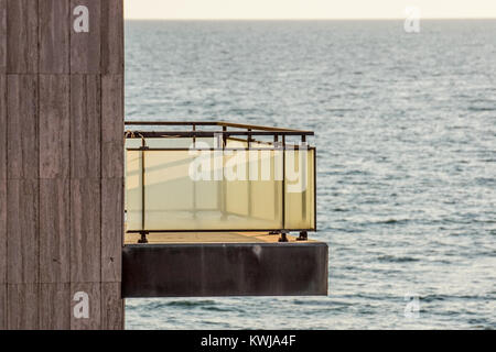 Vide balcon avec vue magnifique sur la mer Banque D'Images