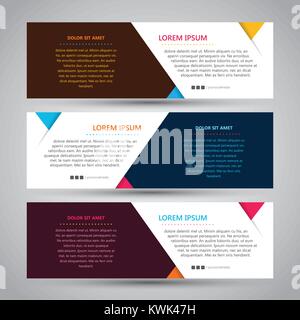 Trois couleurs simples Abstract Banner Illustration de Vecteur