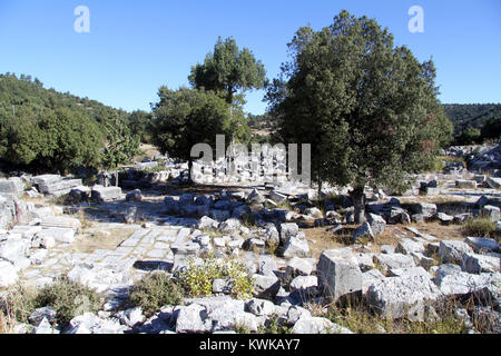 Ruines de l'antique temple de Adada, Turquie Banque D'Images