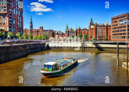 Magdeburg Harbour dans la ville portuaire de Hambourg, Allemagne, Europe, Magdeburger Hafen von der Hafencity Hamburg, Deutschland, Europa Banque D'Images