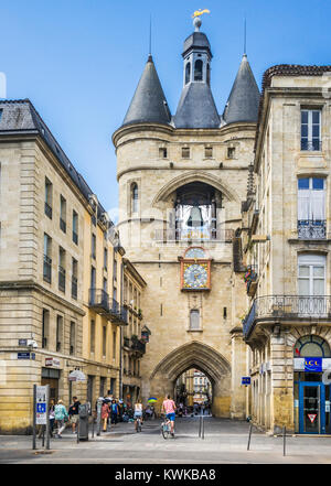 France, département de la Gironde, Bordeaux, 15e siècle porte de la Grosse Cloche (Porte de la Grosse Cloche) Banque D'Images