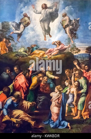 La Transfiguration du Christ par Raphaël (Raffaello Sanzio da Urbino, 1483-1520), huile sur panneau, c.1518-20 Banque D'Images