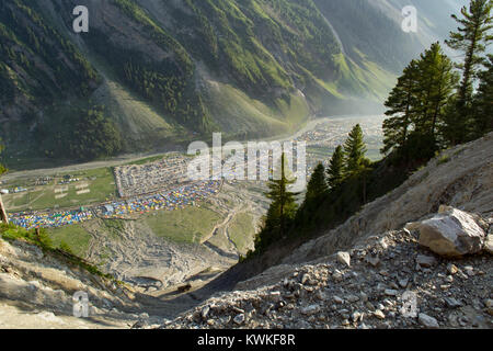 Baltal, Cachemire, Inde. Vue depuis la route Srinagar-Leh Banque D'Images