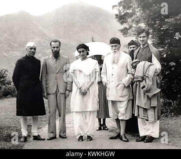 Jawaharlal Nehru, Indira Gandhi et Nicholas Roerich