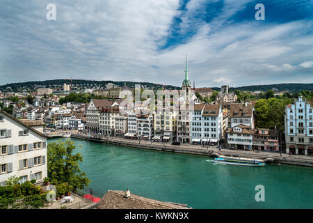 Vue panoramique de Zurich, Suisse Banque D'Images