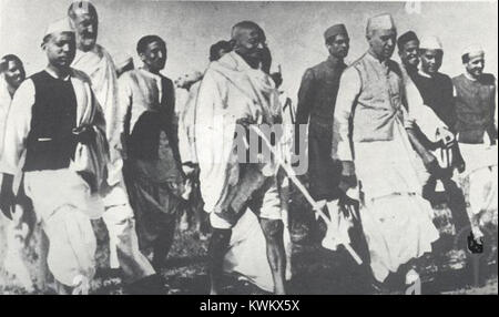 Avec Jawaharlal Nehru et le Mahatma Gandhi Abdul Gaffar Khan, Delhi, 1937 Banque D'Images