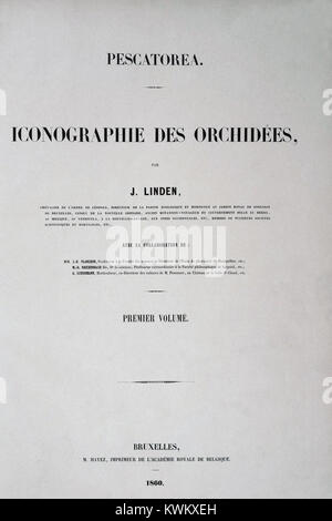 Jean Jules Linden - Pescatorea (1860) - Titre Banque D'Images