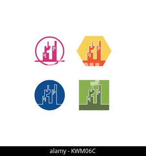 Immobilier construction avec logo numéro 1 Illustration de Vecteur