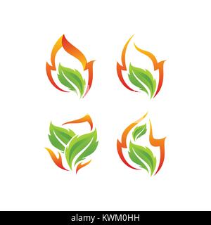 La feuille d'incendie Illustration de Vecteur