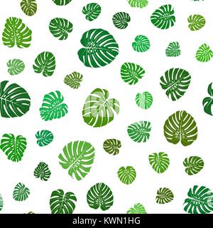 Motif Feuilles Monstera Illustration de Vecteur