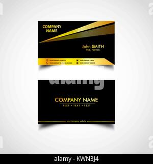 Golden Luxury Business Modèles de cartes Vecteur, illustration Illustration de Vecteur