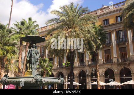 Placa Reial Barcelone Espagne Banque D'Images