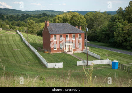 Sherrick ferme ferme près de Burnside Bridge, champ de bataille National d'Antietam, Maryland, United States. Banque D'Images