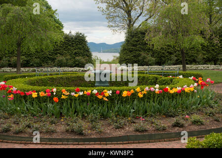 Boscobel house et jardins NY Garnison Banque D'Images