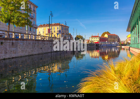 Darsena de Milan, Lombardie, Italie Banque D'Images