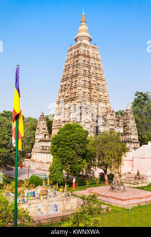 Bodh Gaya est un site religieux et lieu de pèlerinage associés à l'ensemble du Temple de la Mahabodhi à Gaya dans le district de l'état de Bihar, Inde Banque D'Images