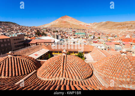 Potosi vue panoramique de l'église San Lorenzo, la Bolivie Banque D'Images