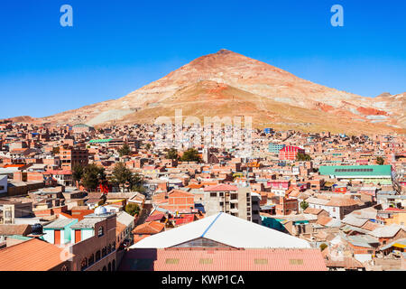 Potosi vue panoramique de l'église San Lorenzo, la Bolivie Banque D'Images