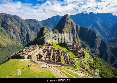 Machu Picchu, Site du patrimoine mondial de l'UNESCO en 1983. L'une des sept nouvelles merveilles du monde. Banque D'Images