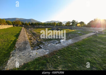 Ruines de l'Empire romain à la Colonia Ulpia Traiana Sarmizegetusa dans Hudedoara, Roumanie Banque D'Images