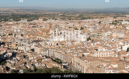 Vues de la ville de Grenade de l'Alhambra Palace sur une journée ensoleillée. Banque D'Images