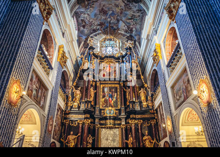 Autel dans la basilique de Visitation de la Bienheureuse Vierge Marie à Swieta Lipka village de Ketrzyn, comté de Warmian-Masurian Voïvodie de Pologne Banque D'Images