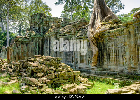 Preah Khan temple dans le soleil du matin Banque D'Images