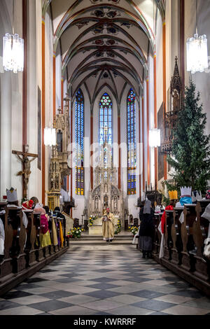 Hradec Kralove, République tchèque. 5Th Jan, 2018. La charité organisé trois rois' Collection d'argent commence à Hradec Kralove, République tchèque, le vendredi 5 janvier 2018. Photo : CTK/Tanecek Photo/Alamy Live News Banque D'Images