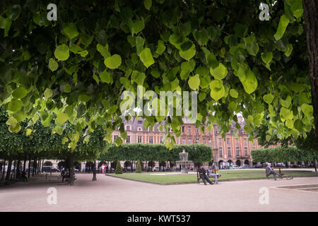 France, Paris, Place des Vosges, Banque D'Images