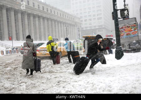 Tempête de NYC 4 Janvier, 2018 Banque D'Images