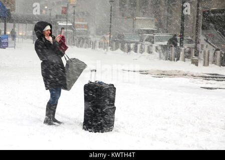 Tempête de NYC 4 Janvier, 2018 Banque D'Images