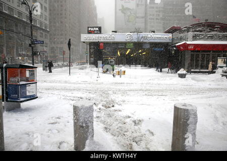 Tempête de NYC 4 Janvier, 2018 Banque D'Images