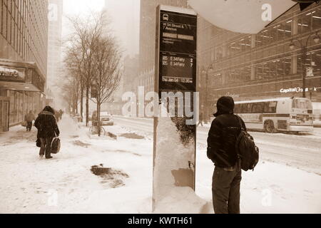 Tempête de NYC 4 Janvier, 2018 Banque D'Images