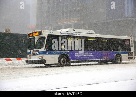 Tempête de NYC 4 Janvier, 2018 Banque D'Images