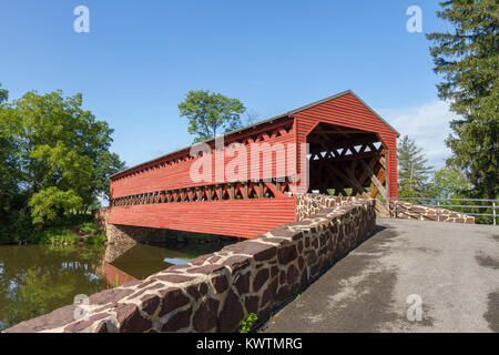 Le pont couvert de Sachs près de Gettysburg, Pennsylvanie, États-Unis. Banque D'Images