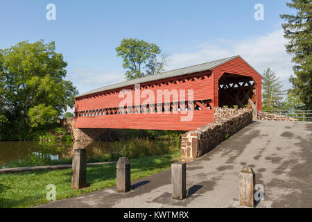 Le pont couvert de Sachs près de Gettysburg, Pennsylvanie, États-Unis. Banque D'Images