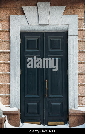 Ancienne en bois porte fermée Banque D'Images