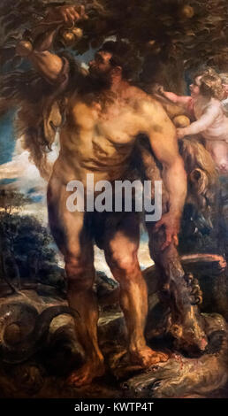 Hercules dans le jardin des Hespérides de Peter Paul Rubens (1577-1640) huile sur toile, c.1638 Banque D'Images