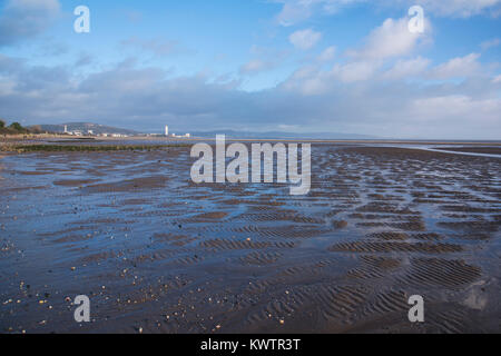 La Baie de Swansea, Pays de Galles du Sud sous un ciel d'après-midi d'hiver. Banque D'Images