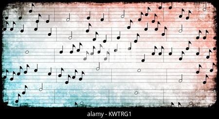 Pas encore de résumé avec des notes sur une feuille de musique Banque D'Images