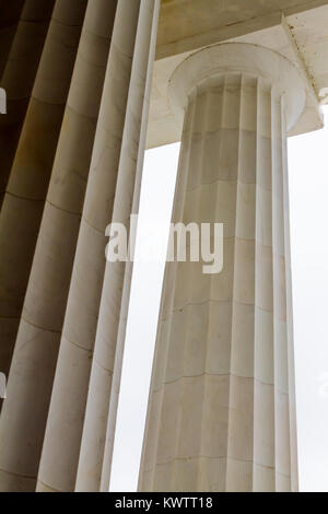 Lincoln Memorial, Washington DC inspirée des colonnes doriques grecs Banque D'Images