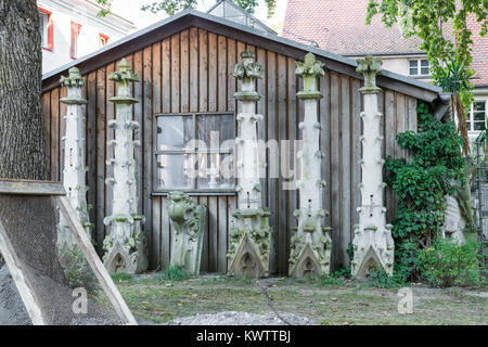 Remplacement de l'apogée de la cathédrale Saint-Pierre de Ratisbonne, Allemagne Banque D'Images