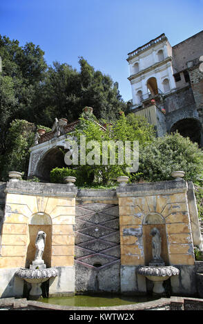 Villa d'Este à Tivoli, fontaine et jardin près de Roma, Italie Banque D'Images